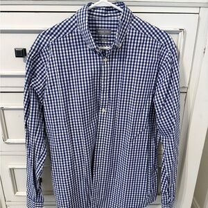 Michael Kors Navy and White Checkered Shirt